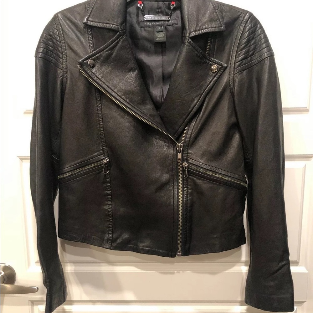 Marc by Marc Jacobs Black Leather Jacket- Small
